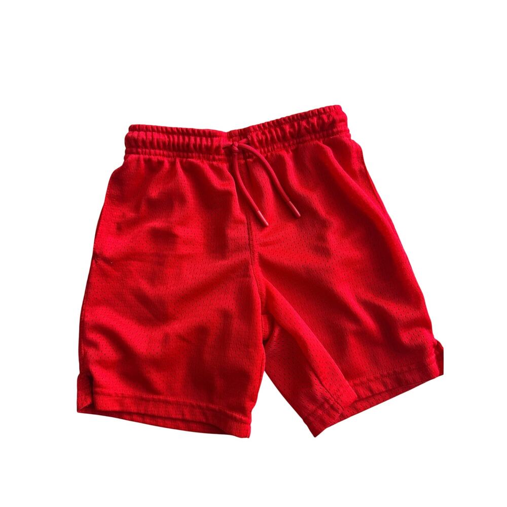 Athletic Works Red Mesh Lined Boys Athletic Shorts, Size S